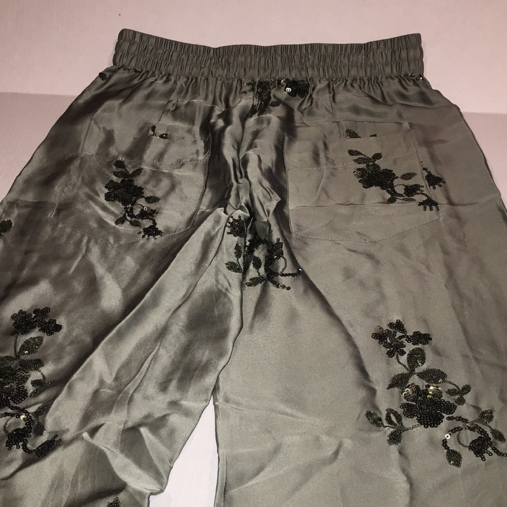 Zara Sequined Wide Leg Pants | 100% Viscose | Evening Trousers | Size S - Picture 6 of 7